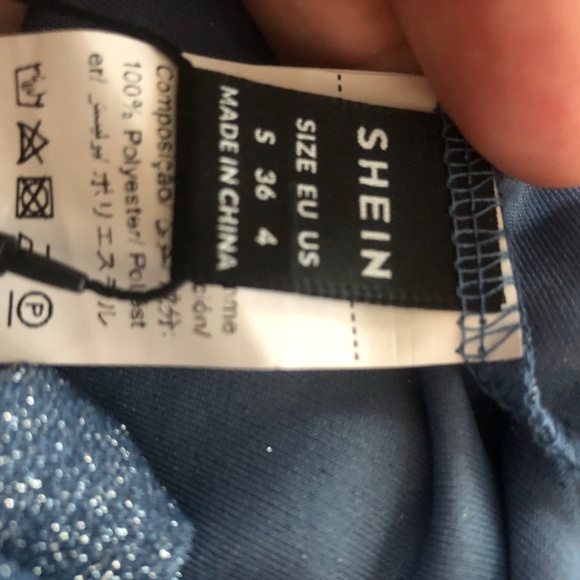 SheinBae size 4 body fitting blue dress new with tags. - Picture 4 of 5